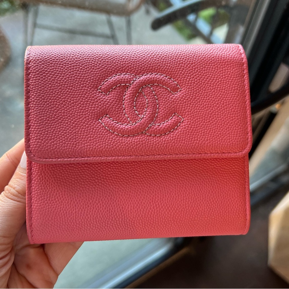 Chanel Compact Caviar Wallet
